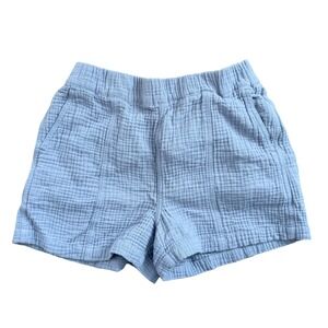 Madewell Light Blue Double Gauze Pull On Shorts Small Cotton Beach Lounge Casual